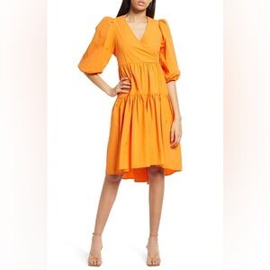 AWARE BY VERO MODA | Olivia High-low Dress In Sun Orange
